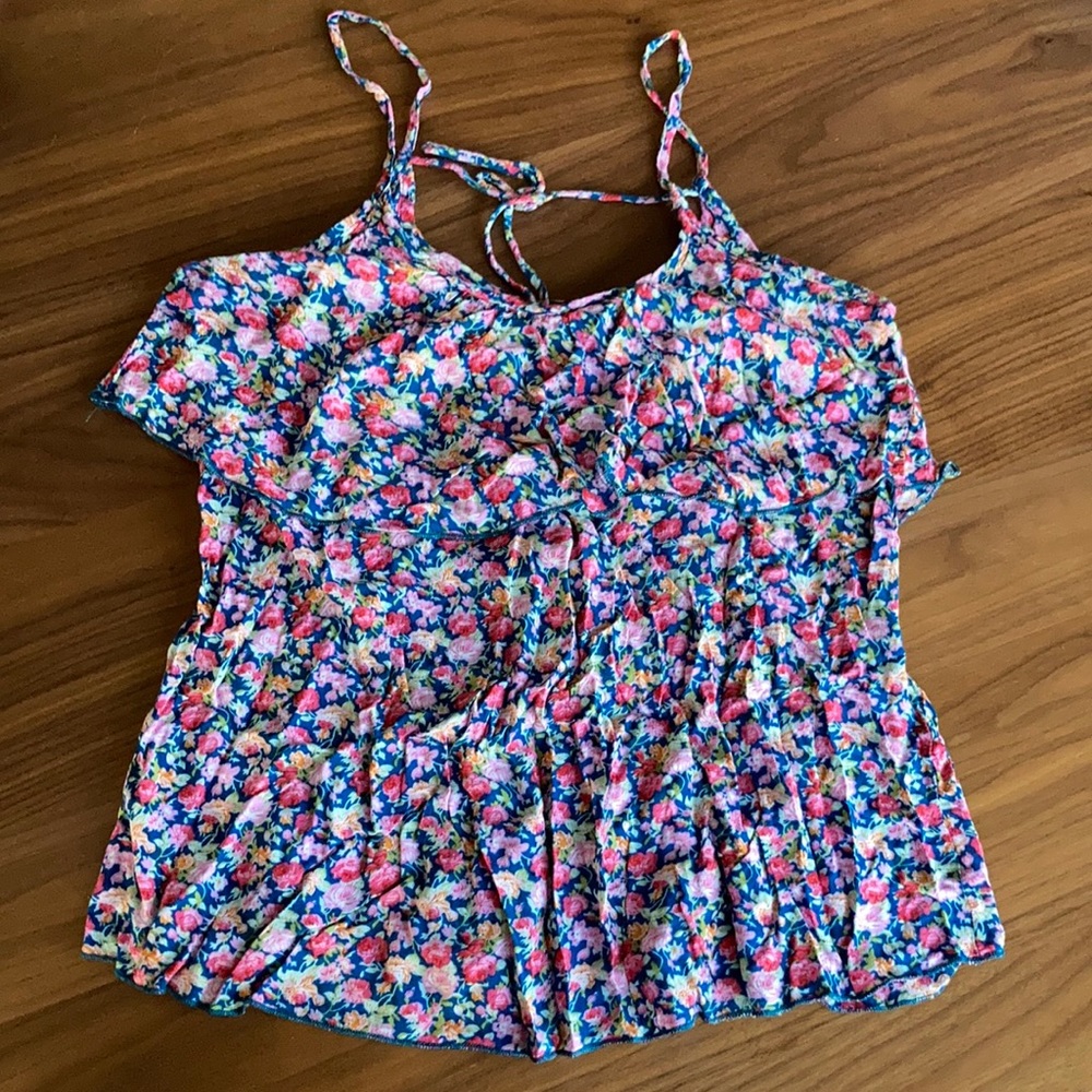 Ruffle Floral Tank